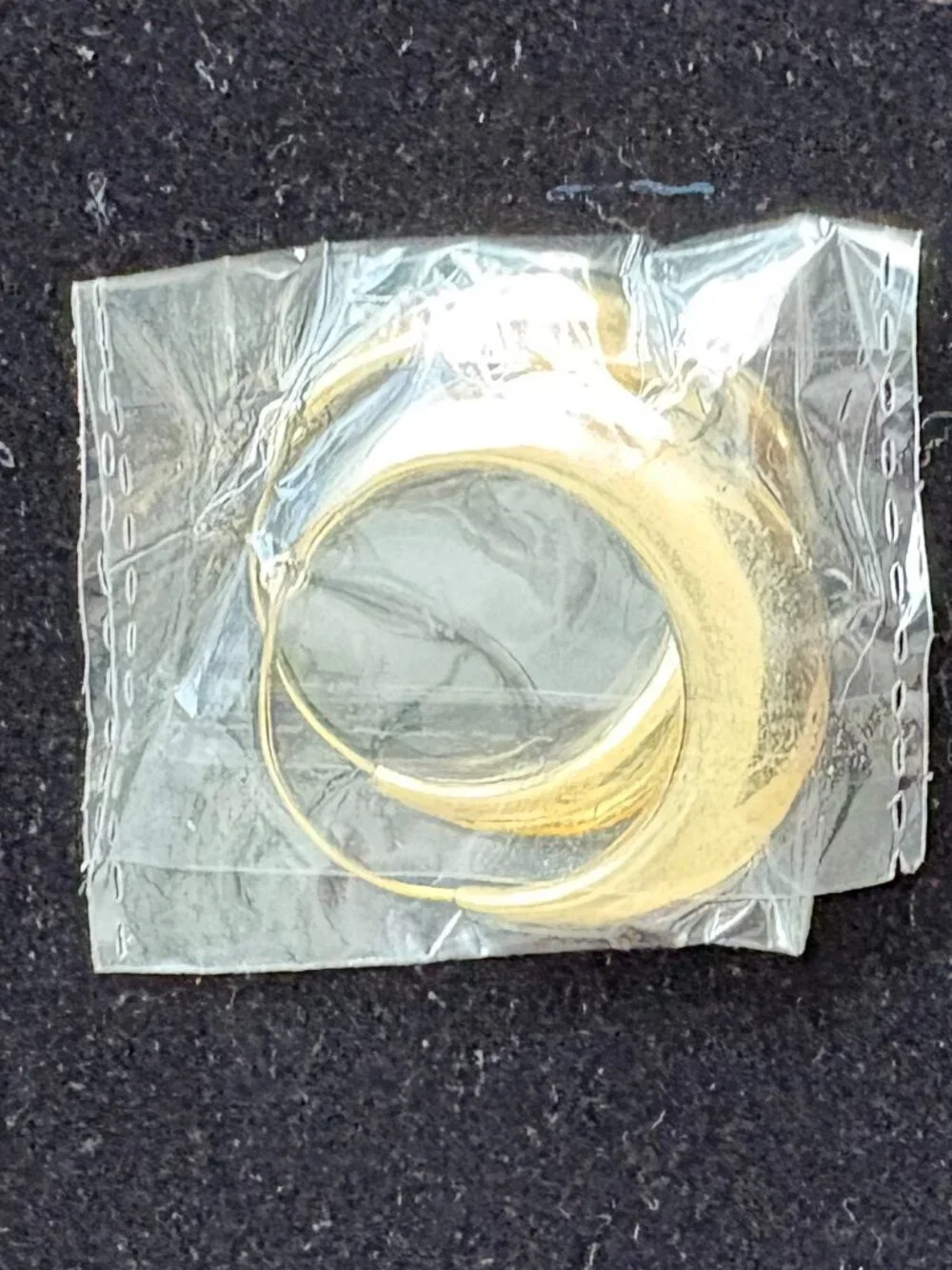 avniminimalist Chunky Gold Hoop Earrings: Lightweight, Hypoallergenic Brass Hoop